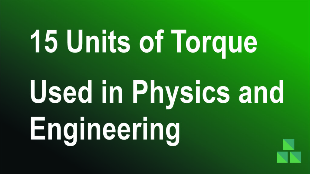 Units of torque