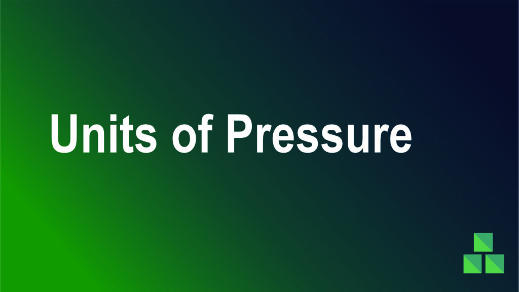 units of pressure