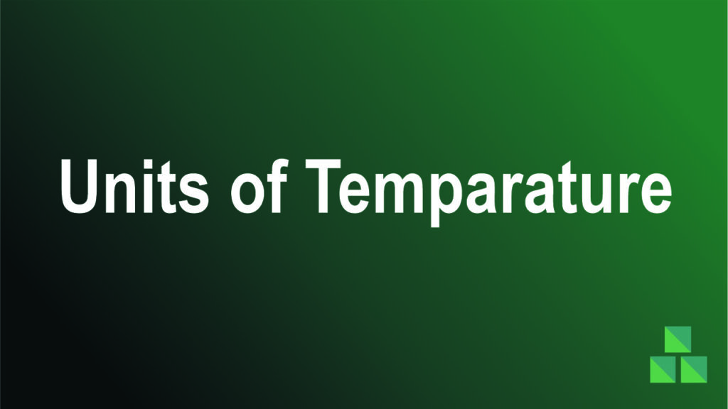 Units of temperature