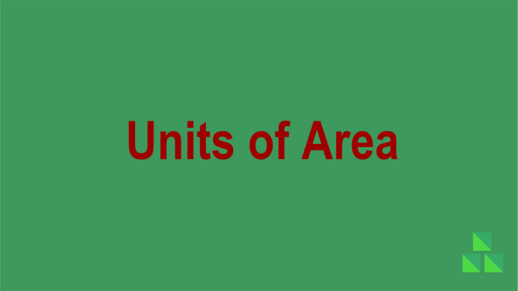 Units of Area